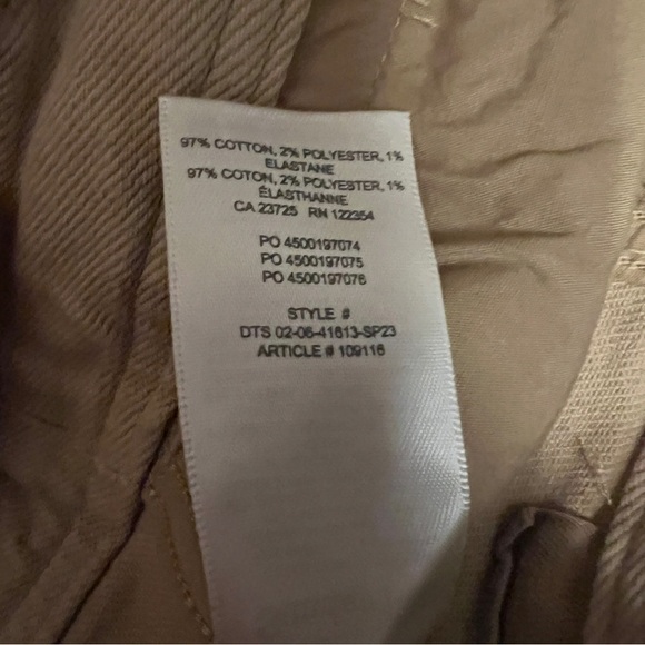 Aritzia Sunday Best New Jaden Pant Gold Camel Khaki Straight-Leg Chino Pants, 0 - Picture 5 of 7